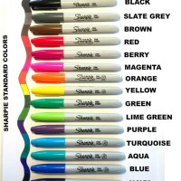 Sharpie Pens Colour Chart