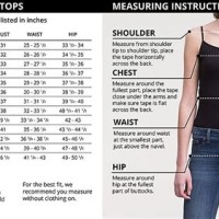 Size Chart For Women Top