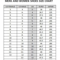 Size Chart Sneakers Adidas