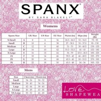 Spanx Slip Size Chart