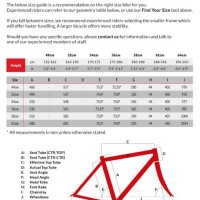 Specialized Road Bike Size Chart 2016