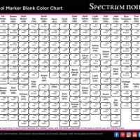 Spectrum Noir Alcohol Markers Blank Color Chart