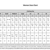 Standard Size Chart Women S