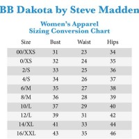 Steve Madden Outerwear Size Chart