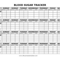 Sugar Level Tracking Chart