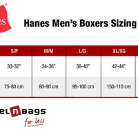 Supreme Hanes Boxer Briefs Size Chart