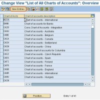 Table For Country Chart Of Accounts In Sap