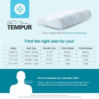 Tempurpedic Pillow Sizes Chart