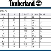 Timberland Big Kid Shoe Size Chart