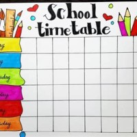 Time Table Chart Making Ideas