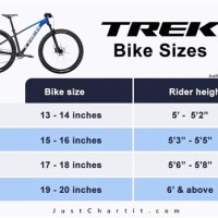 Trek Hybrid Bike Size Chart Inches