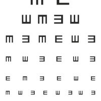 Tumbling E Eye Chart Print