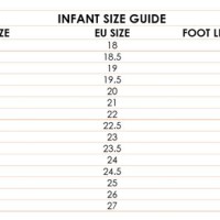 Uk Shoe Size Chart Toddler