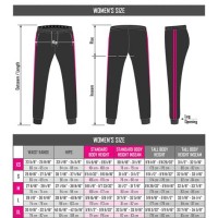 Uni Sweatpants Size Chart