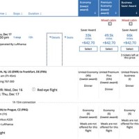 United Airline Redeem Miles Chart