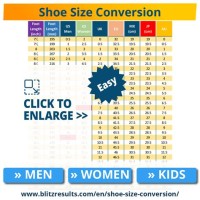Us European And Uk Standard Shoe Size Conversion Chart