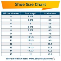 Us Women S Shoe Size Chart To Men