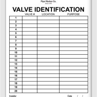 Valve Identification Chart Template