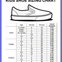Vans Youth Size Chart Shoes
