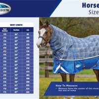 Weatherbeeta Horse Blanket Size Chart