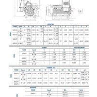 Weg Electric Motor Frame Size Chart