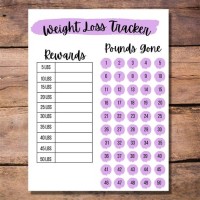 Weight Loss Rewards Chart Template