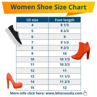 Women S Us And European Shoe Size Chart