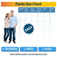 Womens Pants Size Conversion Chart To Mens