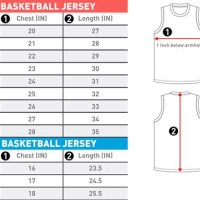 Youth Small Basketball Jersey Size Chart