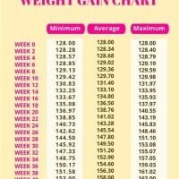20 Weeks Pregnant Weight Gain Chart