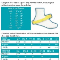 Ace Knitted Ankle Support Size Chart