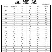 Adidas Mens And Womens Shoe Size Chart
