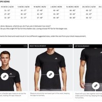 Adidas Size Chart Mens Shirts