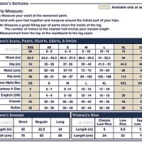 Ag Adriano Goldschmied Jeans Size Chart