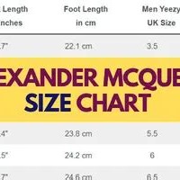 Alexander Mcqueen Size Chart