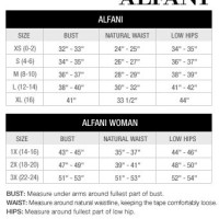 Alfani Pants Size Chart