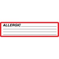Allergy Stickers For Medical Charts