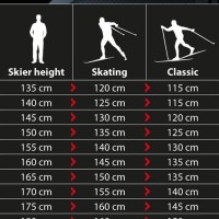 Alpina Cross Country Ski Size Chart