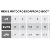 Arc Youth Motocross Boots Size Chart