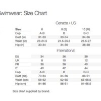 Becca Swim Size Chart