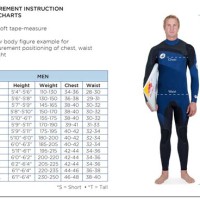 Body Glove Wetsuit Size Chart Nz