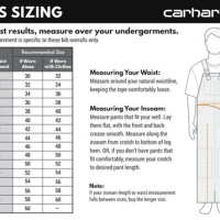 Carhartt Super Dux Bib Size Chart