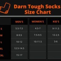 Darn Tough Men S Socks Size Chart