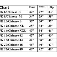 Dress Size Chart Uk To China