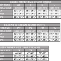 Eileen Fisher Clothing Size Chart