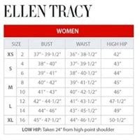 Allard Ellen Tracy Size Chart