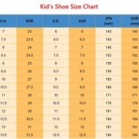 European Child Shoe Conversion Chart