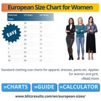 European Women S Clothing Size Chart
