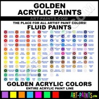 Golden Fluid Acrylic Paint Color Chart