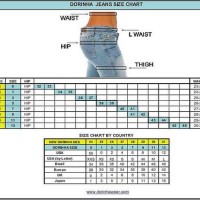 H 038 M Jeans Size Chart